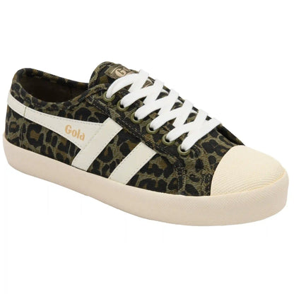 Vegan Gola Classics Women's Coaster Leopard - Khaki/Off White