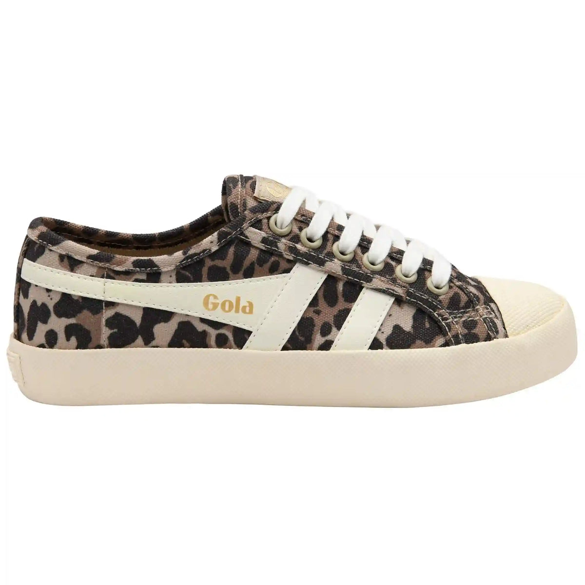 Vegan Gola Classics Women's Coaster Leopard - Tan/Off White