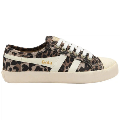 Vegan Gola Classics Women's Coaster Leopard - Tan/Off White