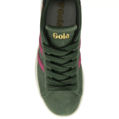 Gola Classics Women's Aztec Sneakers - Evergreen/Hot Fuchsia/Black
