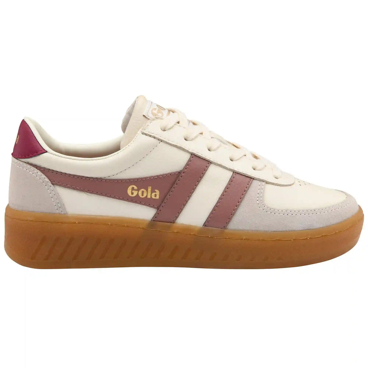 Gola Classics Women's Grandslam Elite Sneakers - Off White/Brownrose/Cerise/Gum