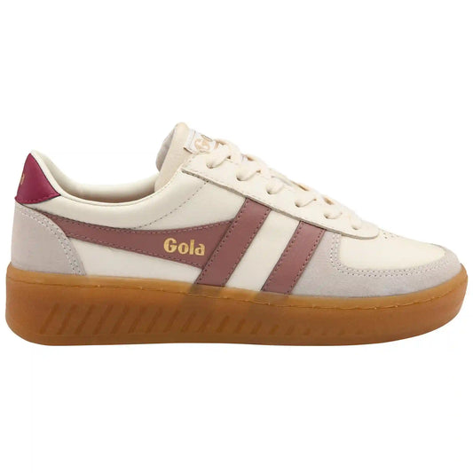 Gola Classics Women's Grandslam Elite Sneakers - Off White/Brownrose/Cerise/Gum