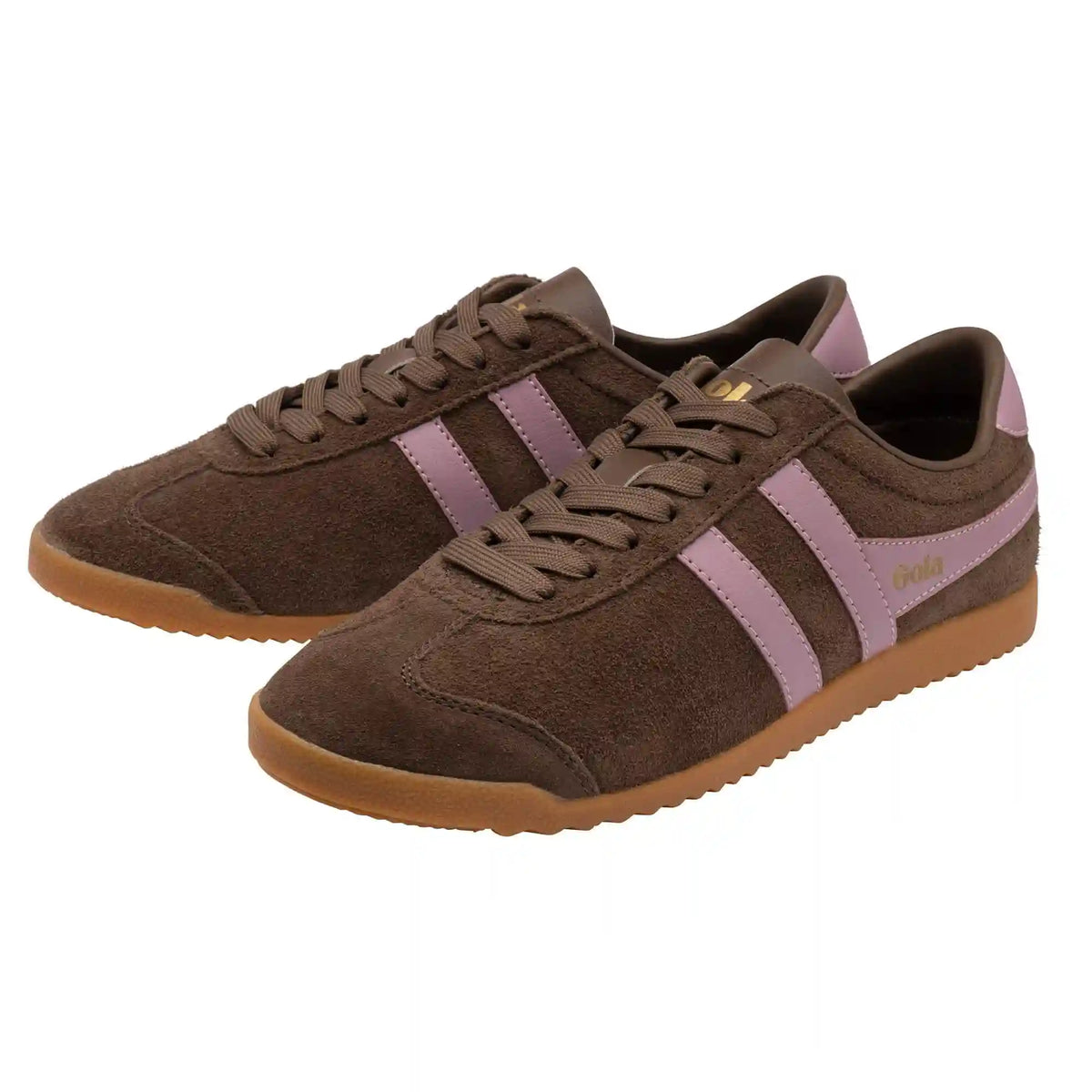 Gola Classics Women's Bullet Suede Sneakers - Dark Brown/Candy/Gum