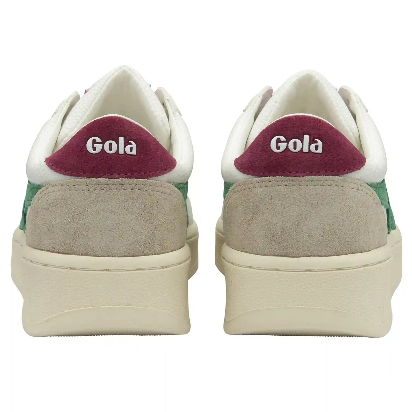 Gola Classics Women's Grandslam Trident Sneakers - White/Emerald/Cerise