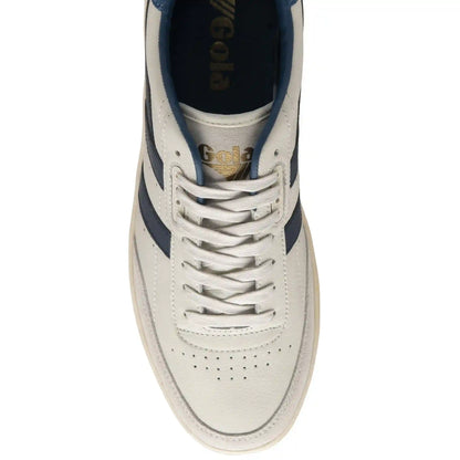 Gola Classics Men's Contact Leather Sneakers - Off White/Navy/Marine Blue
