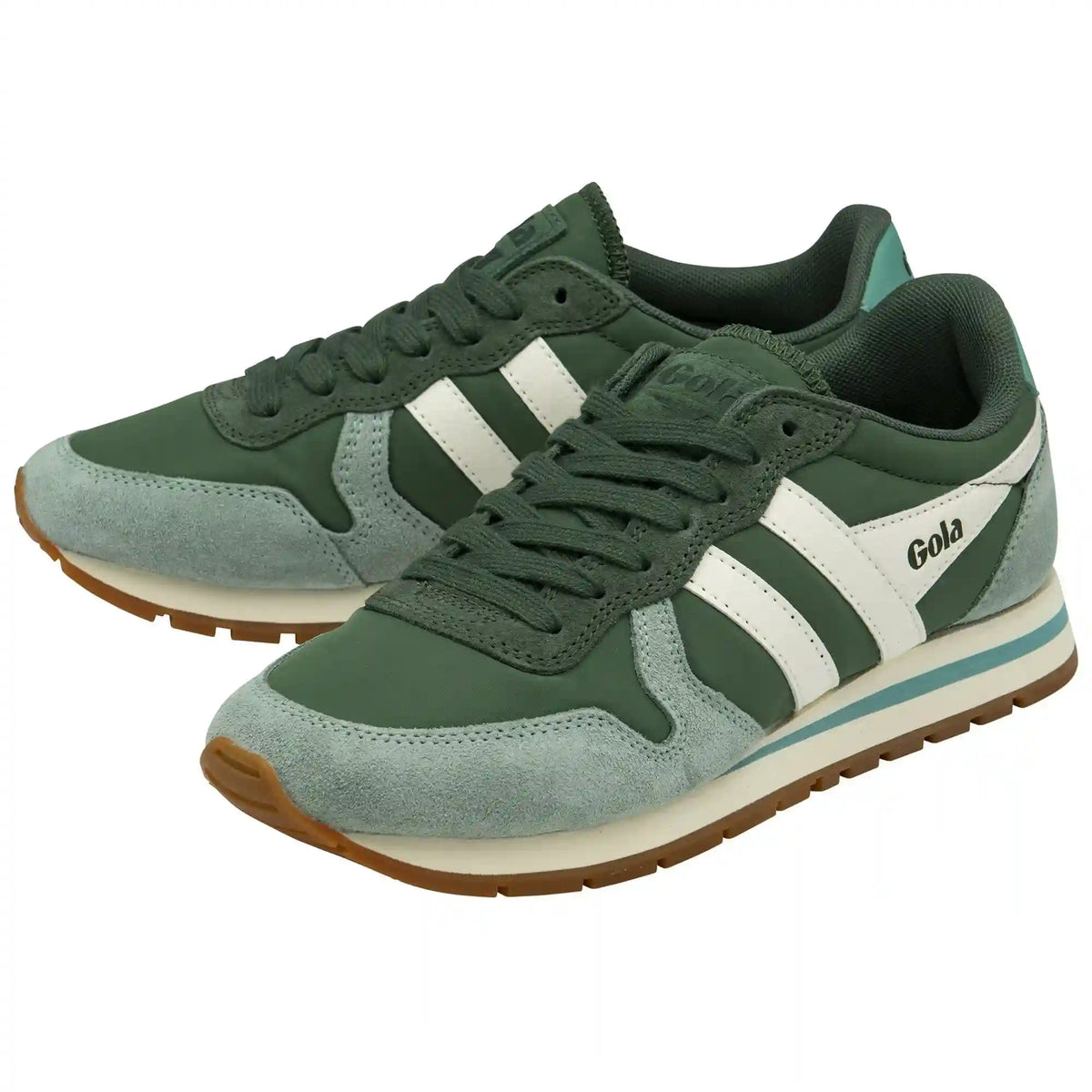 Gola Classics Women's Daytona Chute Sneakers - Evergreen/Green Mist/Off White