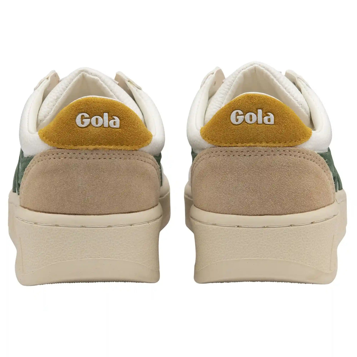 Gola Classics Women's Grandslam Trident Sneakers - White/Evergreen/Sun