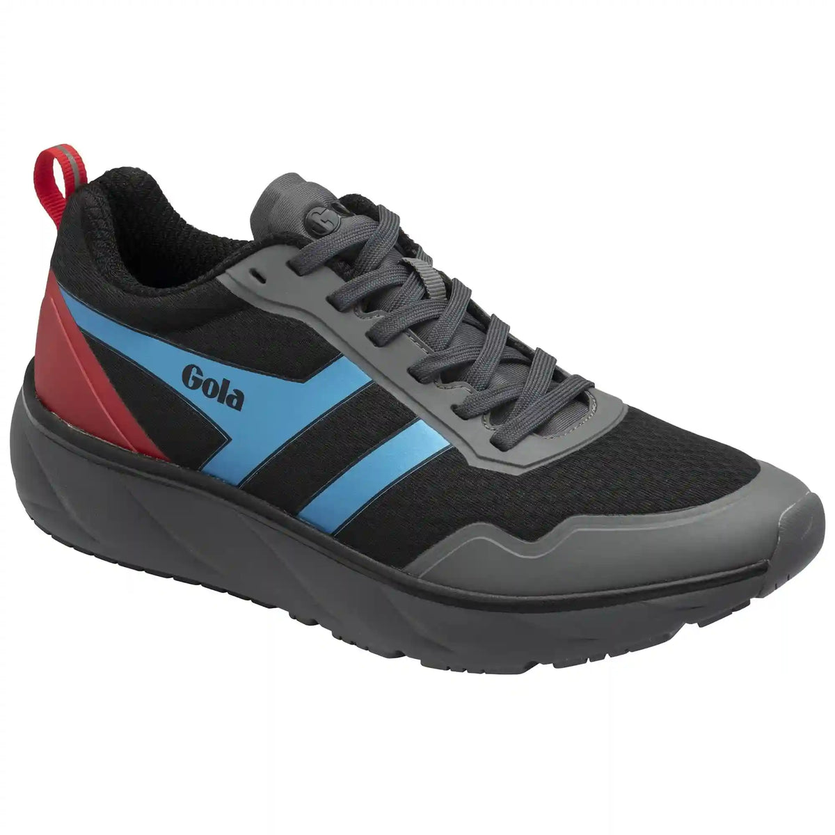Gola Performance Men's Typhoon Sneakers - Black/Charcoal/Process Blue/Deep Red