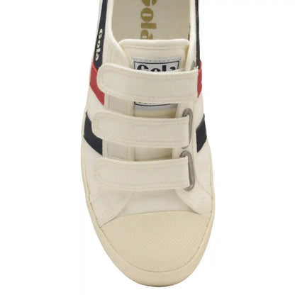 Vegan Gola Classics Women's Coaster Strap Sneakers - Off White/Navy/Red