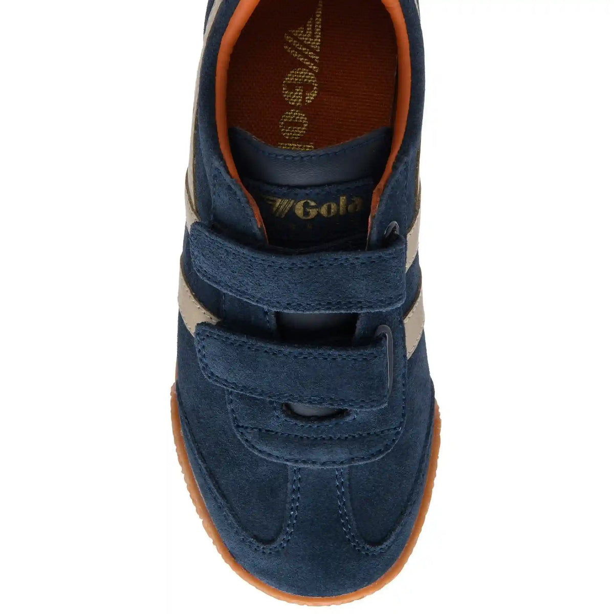 Gola Classics Kids' Harrier Strap Sneakers - Navy/Bone/Moody Orange