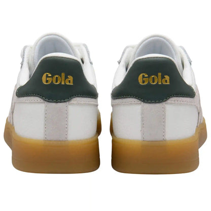 Gola Classics Women's Aztec Leather Sneakers - White/White/Evergreen/Gum