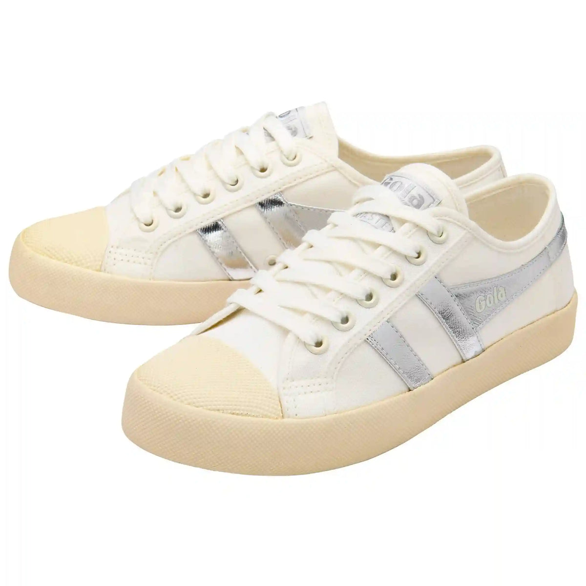 Vegan Gola Classics Women's Coaster - Off White/Silver