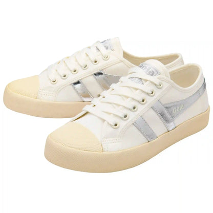Vegan Gola Classics Women's Coaster - Off White/Silver