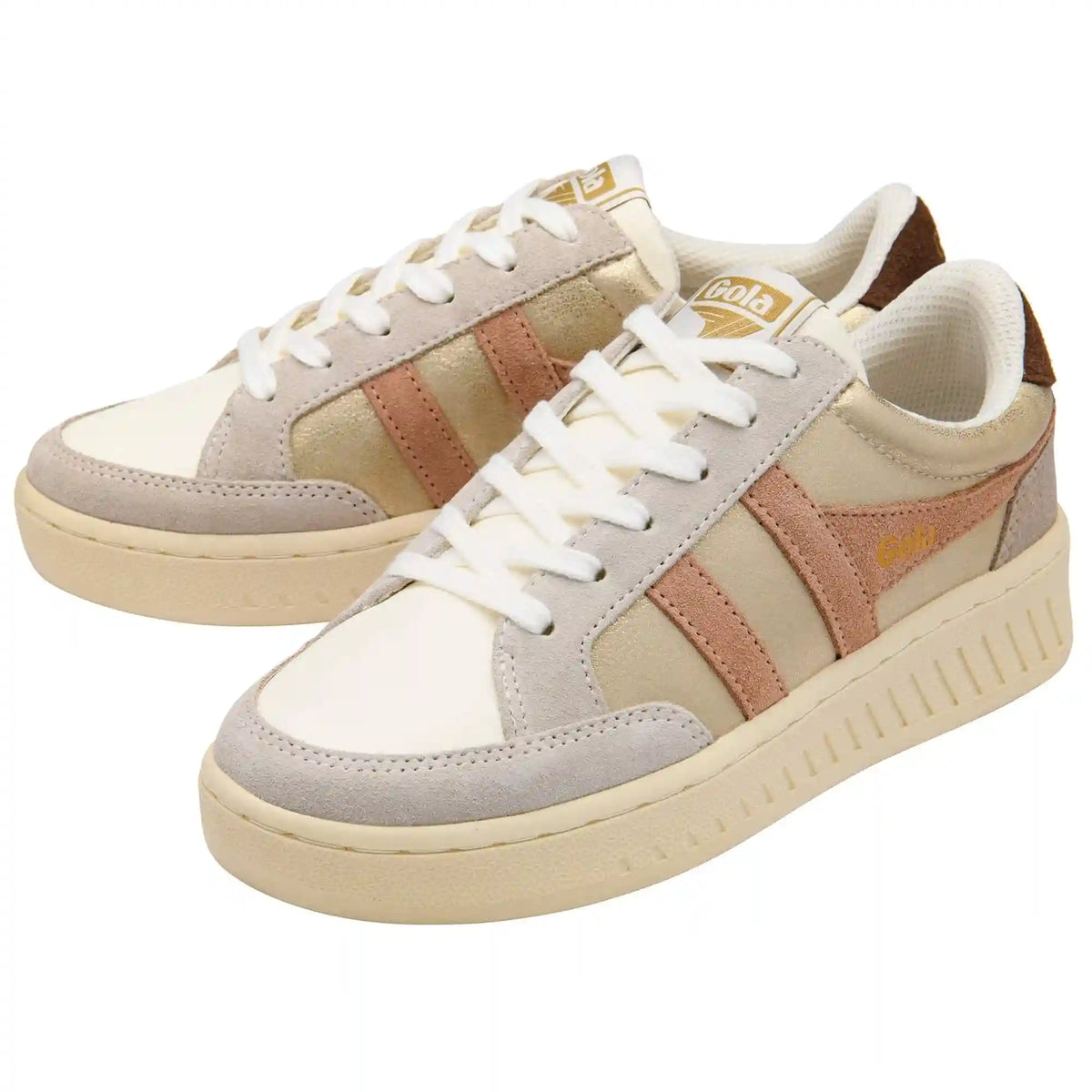 Gola Classics Women's Superslam Blaze Sneakers - Gold/Cameo/Dark Brown