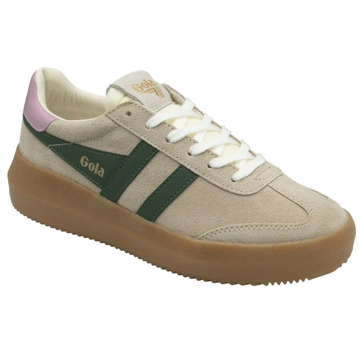 Gola Classics Women's Athena Sneakers - Bone/Evergreen/Candy/Gum