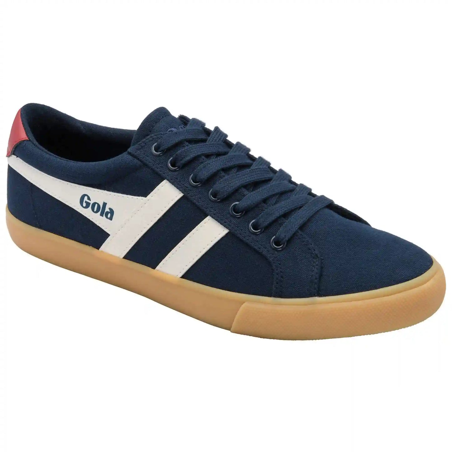 Vegan Gola Classics Men's Varsity Sneakers - Navy/Off White/Deep Red/Gum