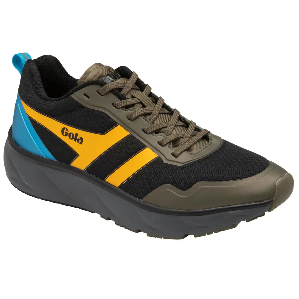 Gola Performance Men's Typhoon Sneakers - Black/Khaki/Sun/Process Blue