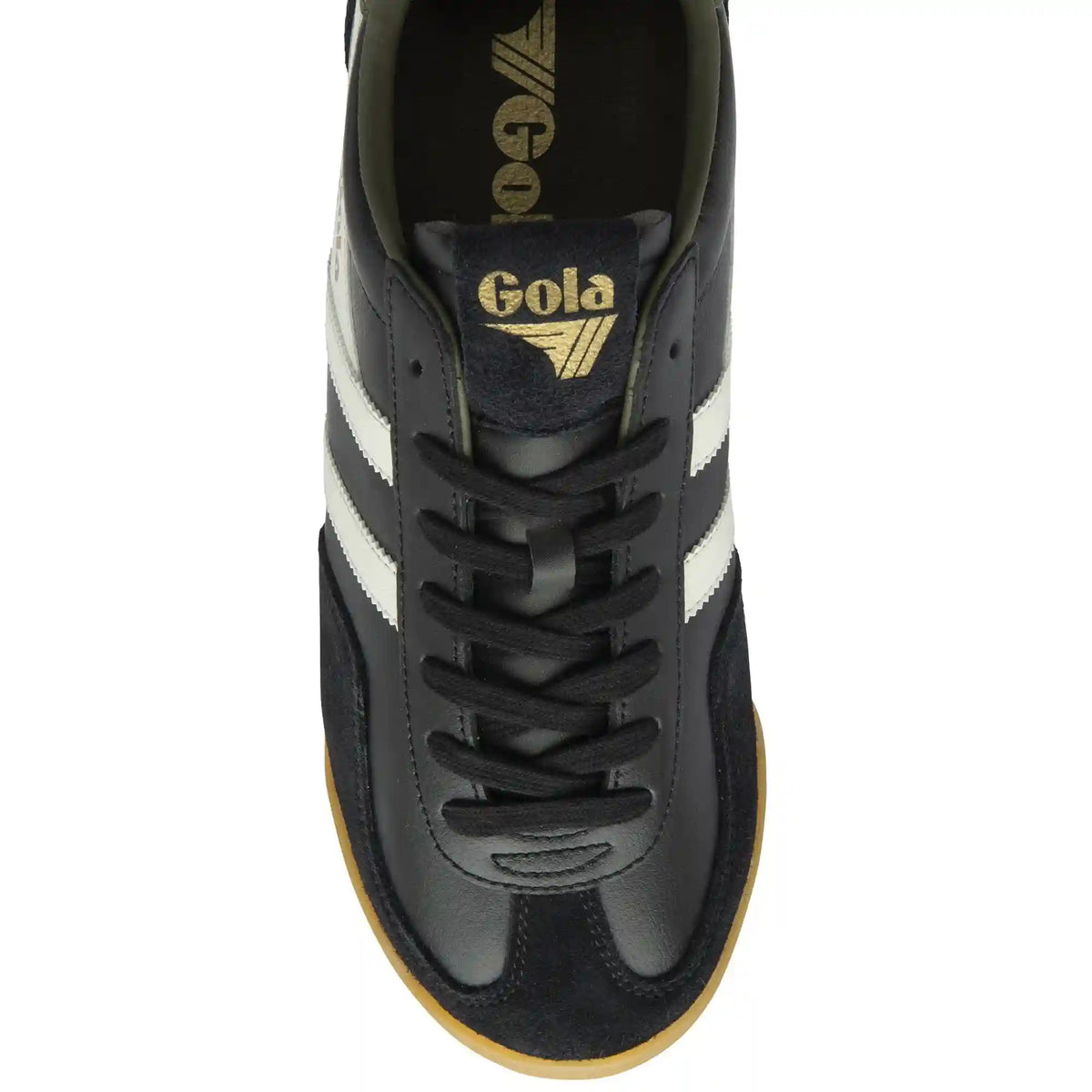 Gola Classics Men's Europa Leather Sneakers - Black/Off White/Khaki