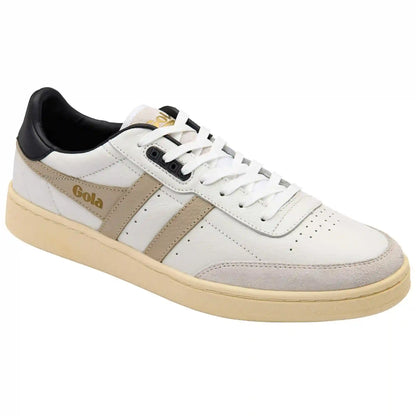 Gola Classics Men's Contact Leather Sneakers - White/Bone/Black