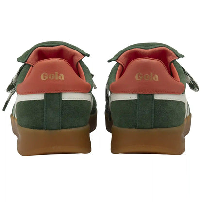 Gola Classics Women's Stadia '86 Sneakers - Evergreen/Off White/Hot Coral/Gum