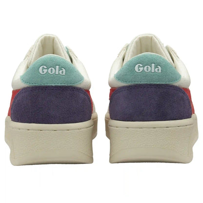 Gola Classics Women's Grandslam Trident Sneakers - White/Coral/Sea Mist