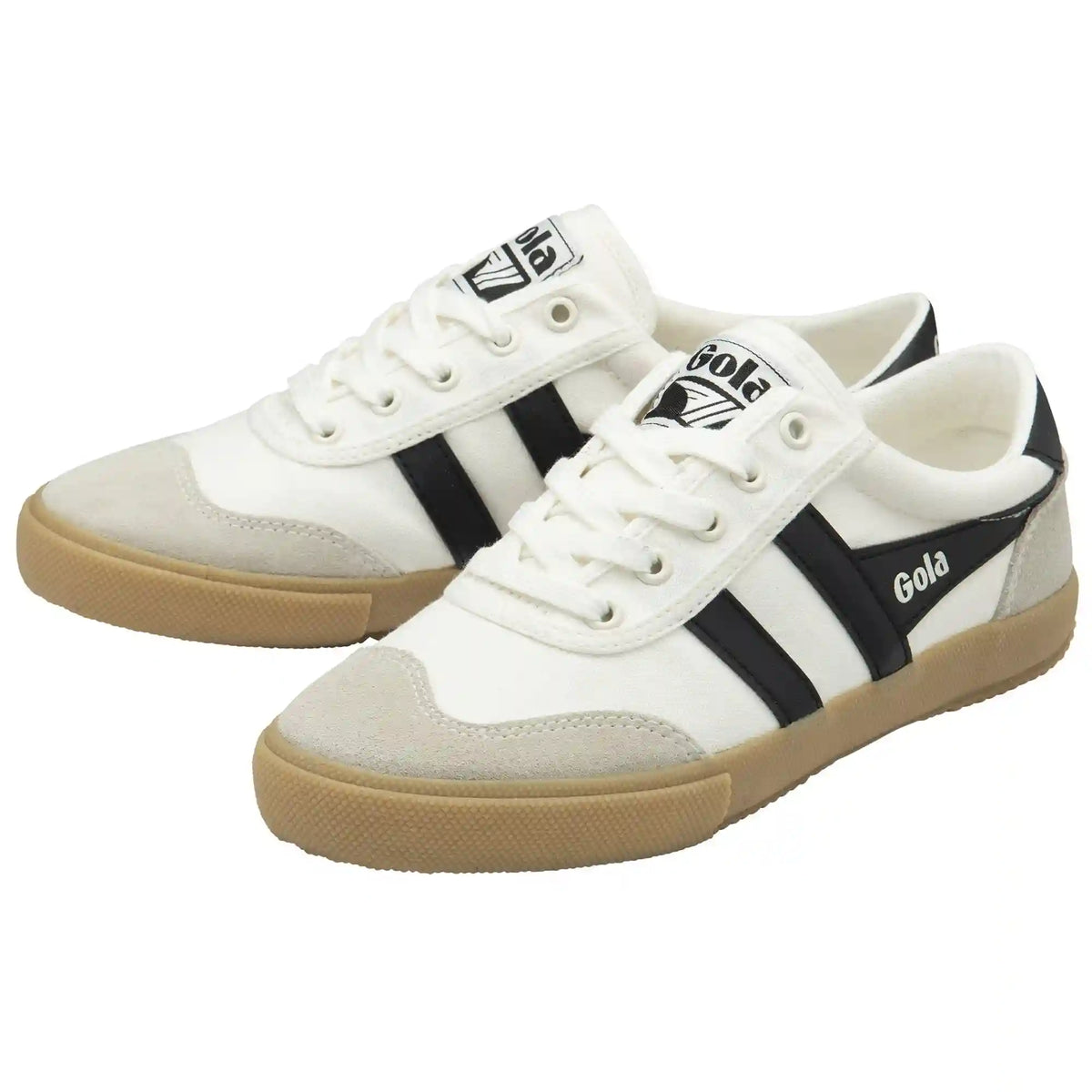 Gola Classics Women's Badminton Plimsoll Sneakers - Off White/Black/Gum