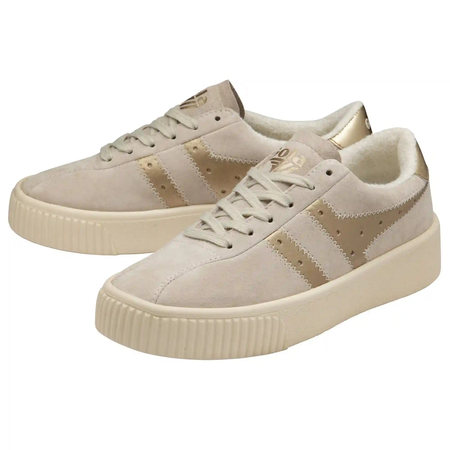 Gola Classics Women's Super Court Metallic Sneakers - Off White/Gold