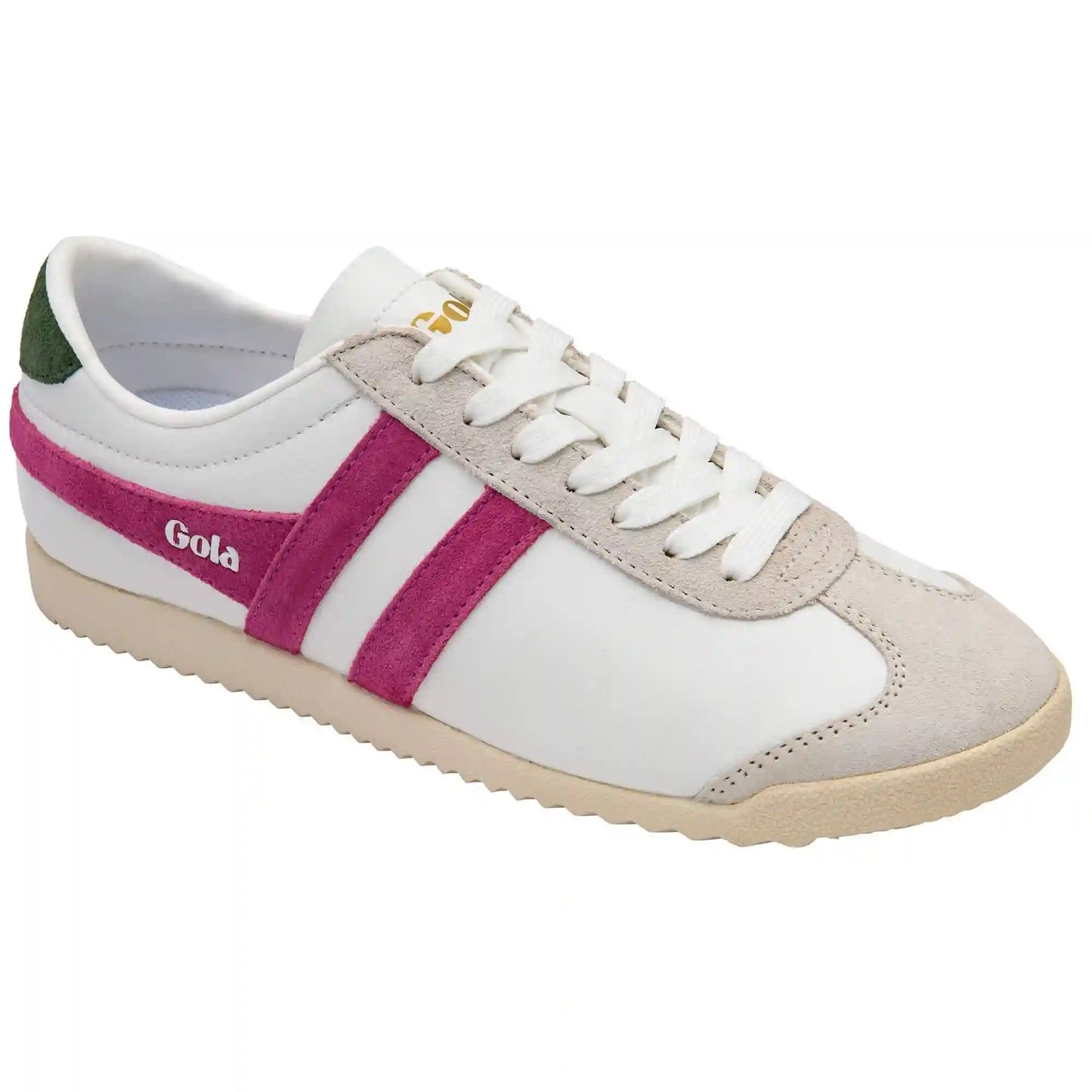 Gola Classics Women's Bullet Pure Sneakers - White/Fuchsia/Garden Green