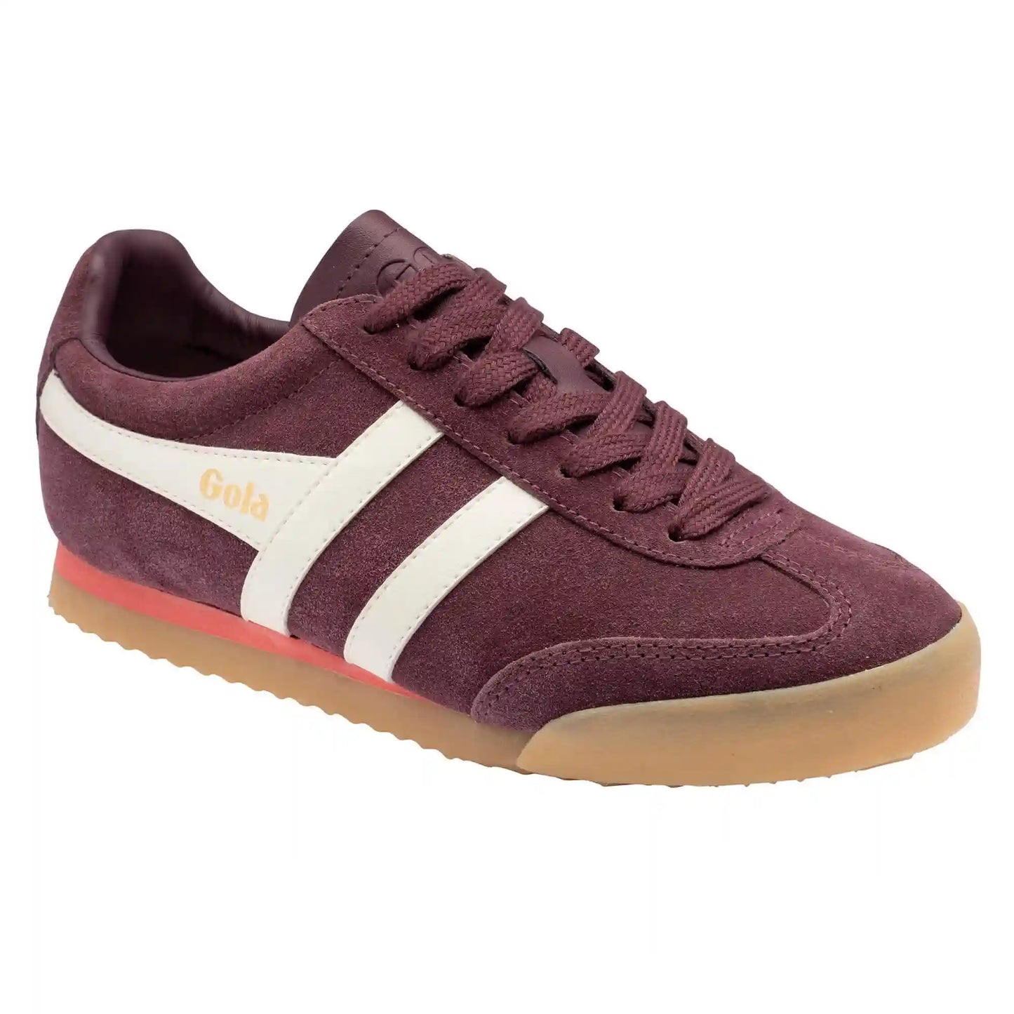 Gola Classics Women's Apollo Sneakers - Windsor Wine/Off White/Coral/Gum