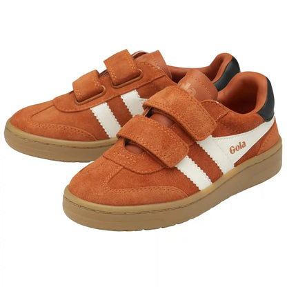 Gola Classics Kids' Viper Strap Sneakers - Moody Orange/Off White/Black/Gum